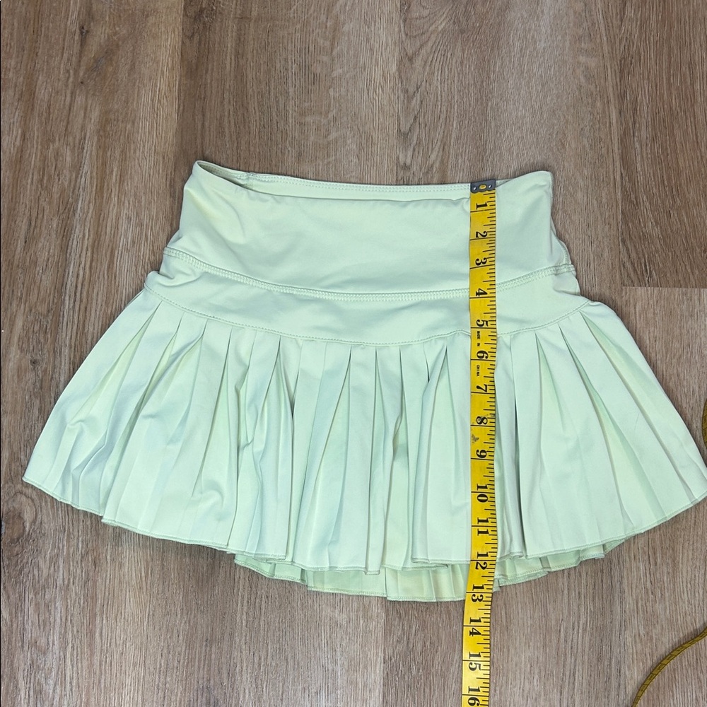 Goldhinge Light Mint Green Pleated Skater Skirt - Picture 3 of 6